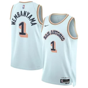 Único Victor Wembanyama San Antonio Spurs Nike Unisex 2024/25 Swingman Player Jersey City Edition Light Blue