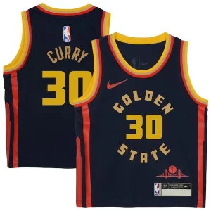 Delicioso Stephen Curry Golden State Warriors Nike Preschool 2024/25 Swingman Player Jersey City Edition Navy