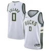 Bonito Magnífico Encantador Damian Lillard Milwaukee Bucks Nike Youth Swingman Jersey Association Edition White