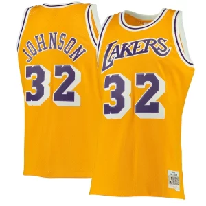 Encantador Exquisito Magic Johnson Los Angeles Lakers 1984/85 Hardwood Classics Swingman Jersey Gold/Purple