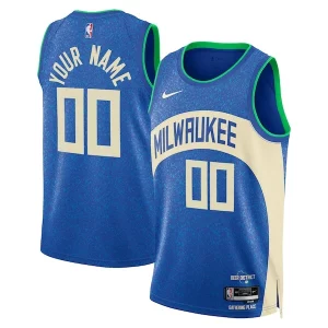 Bonito Atractivo Milwaukee Bucks Nike Unisex 2023/24 Custom Swingman Jersey Royal City Edition