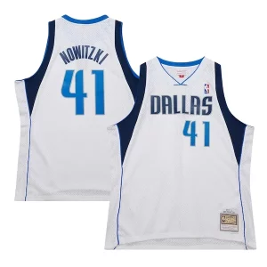 Magnífico Perfecto Dirk Nowitzki Dallas Mavericks 2010/11 Hardwood Classics Swingman Jersey White