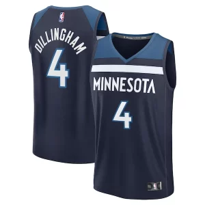 Genial Cool Lujoso Rob Dillingham Minnesota Timberwolves Youth 2024 NBA Draft Fast Break Player Jersey Icon Edition Navy