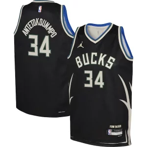 Cool Hermoso Moderno Giannis Antetokounmpo Milwaukee Bucks Jordan Brand Youth Swingman Jersey Statement Edition Black
