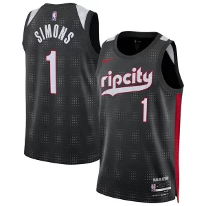 Cool Chulo Anfernee Simons Portland Trail Blazers Nike Unisex 2024/25 Swingman Player Jersey City Edition Black