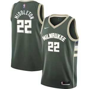 Clásico Khris Middleton Milwaukee Bucks Nike Youth 2021/22 Swingman Jersey Icon Edition Hunter Green