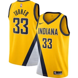 Duradero Exquisito Myles Turner Indiana Pacers Nike Swingman Jersey Gold Statement Edition