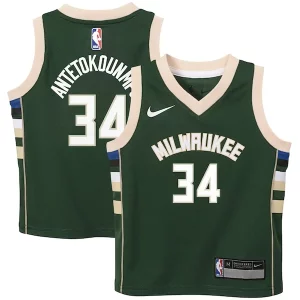 Original Exquisito Moderno Giannis Antetokounmpo Milwaukee Bucks Nike Preschool Swingman Player Jersey Icon Edition Hunter Green