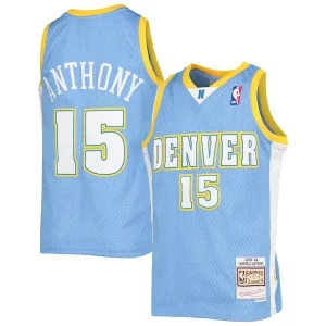 Atractivo Maravilloso Cool Carmelo Anthony Denver Nuggets Youth 2003 04 Hardwood Classics Swingman Jersey Powder Blue