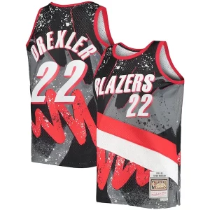 Chulo Bonito Clyde Drexler Portland Trail Blazers Hardwood Classics 1991/92 Hyper Hoops Swingman Jersey Black