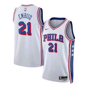 Versátil Joel Embiid Philadelphia 76ers Nike Youth Swingman Jersey Association Edition White