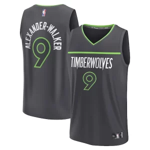 Encantador Fácil de llevar Nickeil Alexander Walker Minnesota Timberwolves Fast Break Replica Player Jersey Statement Edition Black