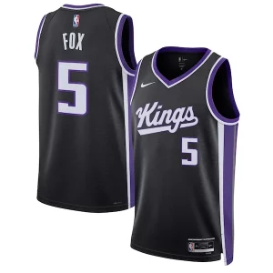 Versátil Fácil de llevar Magnífico De'Aaron Fox Sacramento Kings Nike Unisex Swingman Jersey Icon Edition Black/White