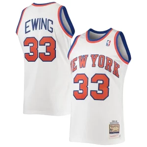 Fantástico Encantador Patrick Ewing New York Knicks 1985/86 Hardwood Classics Authentic Jersey White
