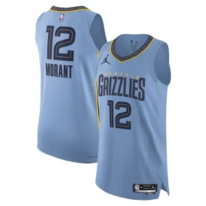 Encantador Ja Morant Memphis Grizzlies Jordan Brand Authentic Player Jersey Statement Edition Light Blue