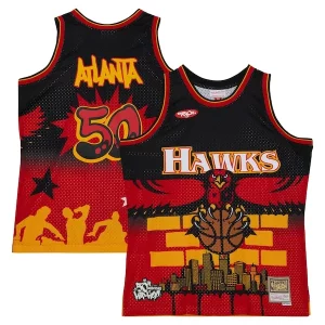 Robusto Bonito Atlanta Hawks x Tats Cru Hardwood Classics Fashion Jersey Black