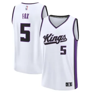 Clásico Moderno De'Aaron Fox Sacramento Kings Fast Break Replica Player Jersey Association Edition White
