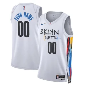 Delicioso Práctico Brooklyn Nets Nike Unisex 2022/23 Swingman Custom Jersey City Edition White
