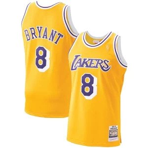 Cool Resistente Ideal Men's Los Angeles Lakers Kobe Bryant Gold 1996 97 Hardwood Classics Authentic Player Jersey