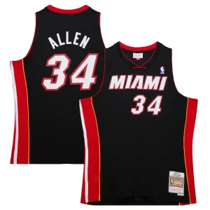 Magnífico Atractivo Ray Allen Miami Heat Hardwood Classics Swingman Jersey Black
