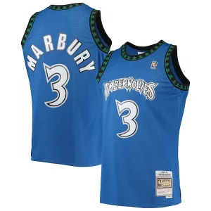 Resistente Stephon Marbury Minnesota Timberwolves 1996/97 Hardwood Classics Swingman Jersey Blue