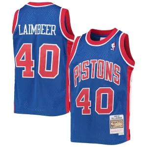 Genial Robusto Fantástico Bill Laimbeer Detroit Pistons Youth 1988/89 Hardwood Classics Swingman Jersey Blue