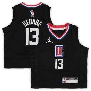 Estupendo Paul George LA Clippers Jordan Brand Toddler 2020/21 Jersey Black Statement Edition