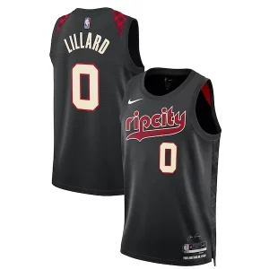 Moderno Comodo Damian Lillard Portland Trail Blazers Nike Unisex 2023/24 Swingman Jersey Black City Edition