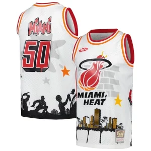 Cool Exquisito Resistente Miami Heat x Tats Cru Hardwood Classics Fashion Jersey White