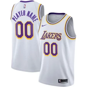 Versátil Los Angeles Lakers Nike 2020/21 Swingman Custom Jersey Association Edition White