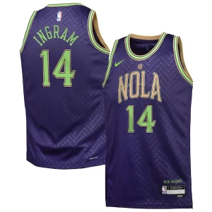 Fácil de llevar Versátil Moderno Brandon Ingram New Orleans Pelicans Nike Youth 2024/25 Swingman Player Jersey City Edition Purple