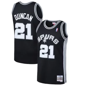 Fácil de llevar Chulo Tim Duncan San Antonio Spurs 1998/99 Hardwood Classics Swingman Jersey Black
