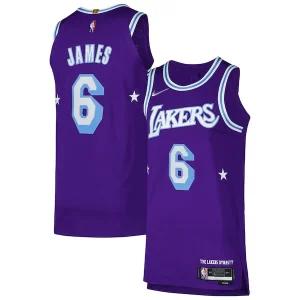 Perfecto Único LeBron James Los Angeles Lakers Nike Authentic Player Jersey City Edition Purple