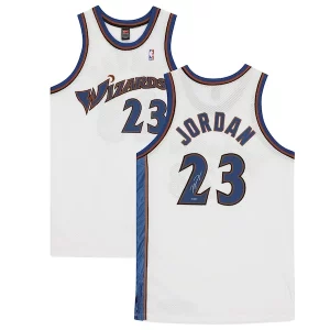 Fantástico Comodo Michael Jordan Washington Wizards Authentic Autographed White Nike Jersey