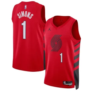 Práctico Anfernee Simons Portland Trail Blazers Jordan Brand Unisex Swingman Jersey Statement Edition Red