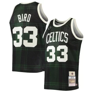 Versátil Larry Bird Boston Celtics 1985/86 Hardwood Classics Uninterrupted Swingman Jersey Black