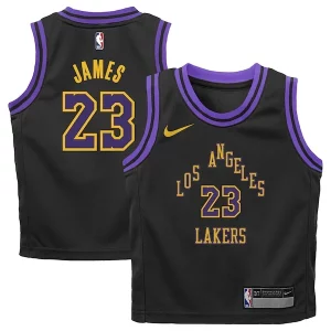 Resistente Versátil Estupendo LeBron James Los Angeles Lakers Nike Preschool 2023/24 Swingman Replica Jersey City Edition Black
