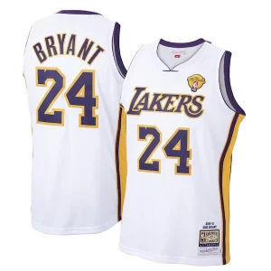 Versátil Men's Los Angeles Lakers Kobe Bryant White 2009 10 Hardwood Classics Authentic Jersey