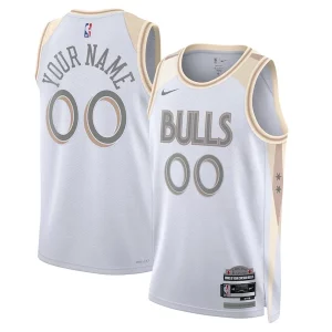 Comodo Original Duradero Chicago Bulls Nike Unisex 2024/25 Custom Swingman Jersey City Edition White