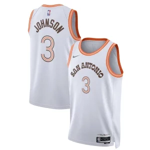Ideal Keldon Johnson San Antonio Spurs Nike Unisex 2023/24 Swingman Jersey White City Edition