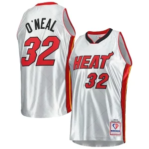 Hermoso Chulo Versátil Shaquille O'Neal Miami Heat 2005/06 Hardwood Classics 75th Anniversary Swingman Jersey Platinum