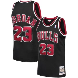 Atractivo Michael Jordan Chicago Bulls 1997/98 Hardwood Classics Authentic Jersey Black/Scarlet/White