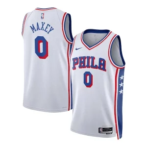 Duradero Bonito Resistente Tyrese Maxey Philadelphia 76ers Nike Unisex Swingman Jersey Association Edition White