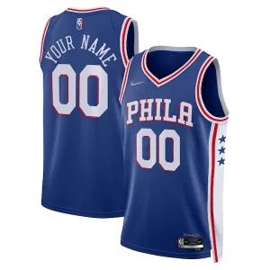 Moderno Philadelphia 76ers Nike 2021/22 Diamond Swingman Custom Jersey Icon Edition Royal