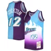 Sofisticado Atractivo John Stockton Utah Jazz Hardwood Classics 1996/97 Split Swingman Jersey Purple/Turquoise