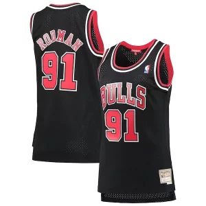 Bonito Dennis Rodman Chicago Bulls Women's Hardwood Classics Swingman Jersey Black