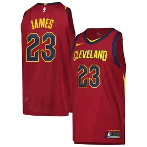 Resistente Cool LeBron James Cleveland Cavaliers Nike Authentic Player Jersey Icon Edition Wine