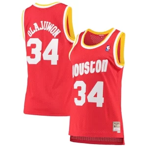 Atractivo Hakeem Olajuwon Houston Rockets Women's 1993/94 Hardwood Classics Swingman Jersey Red/Navy
