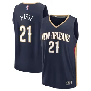 Bonito Estupendo Clásico Yves Missi New Orleans Pelicans Youth 2024 NBA Draft Fast Break Player Jersey Icon Edition Navy