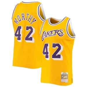Práctico James Worthy Los Angeles Lakers 1984/85 Hardwood Classics Swingman Jersey Gold